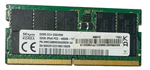 64GB (2×32GB) SK Hynix DDR5 SDRAM Laptop RAM – 4800MHz – PC5-4800 – 262-Pin image 0