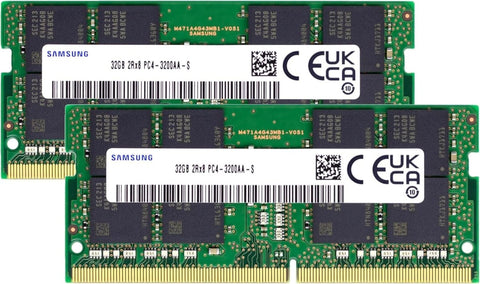 Samsung 64GB DDR4 3200MHz Laptop RAM 2x32GB SO-DIMM PC4-3200 2Rx8 image 0