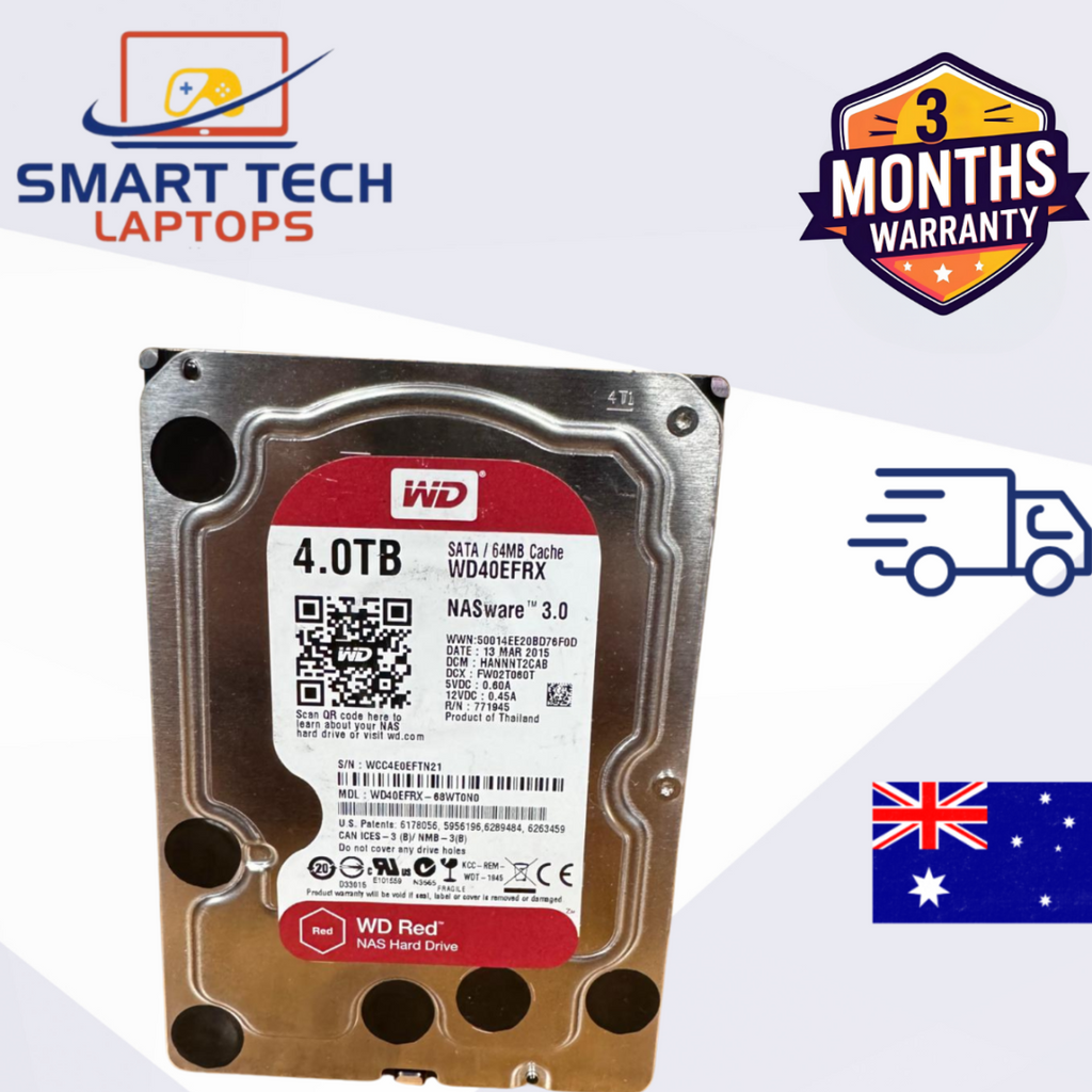 WD Red 4TB NAS Hard Drive – Model WD40EFRX – 3.5" SATA 6Gb/s 5400RPM 64MB Cache image 0
